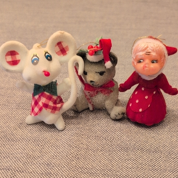 Vintage Other - BUNDLE OF 3 VINTAGE CHRISTMAS ORNEMENTS